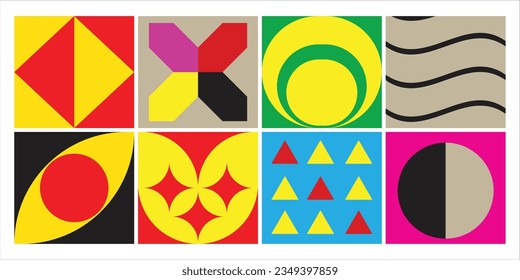Abstract geometric pattern design vector shape illustration.