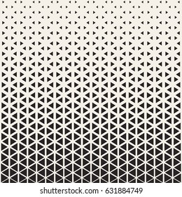 Abstract Geometric Pattern Design. Vector Illustration For Hipster Fashion. White Black Colors. Triangle Shape Print. Halftone Graphic Background. Retro Monochrome Pattern. Fade Contrast Lattice.