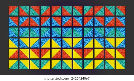 Abstract geometric pattern design. Watercolor bauhaus background. Vector illustration.