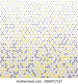 abstract and geometric pattern design. Yellow and gray tones. Halftone design.Vector