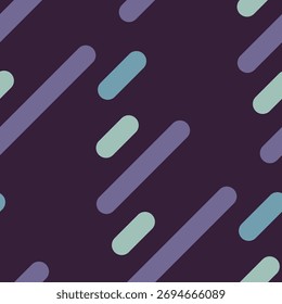 Abstract geometric pattern with diagonal lines and rounded shapes in pastel purple, blue, and green hues.  Perfect for modern design, tech backgrounds, website banners, and print projects.