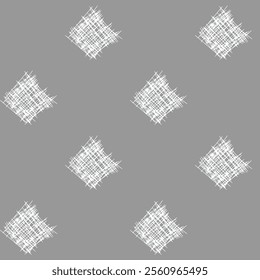 Abstract Geometric Pattern with Distressed Diamonds on a Gray Background