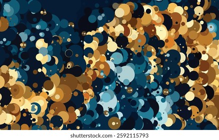 Abstract Geometric Pattern with Earth Tones and Blue Hues