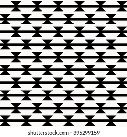 Abstract geometric pattern, ethnic monochrome pattern, bow tie pattern