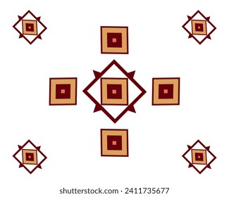 abstrakte geometrische Muster ethnische Stoffrahmen-Design für Stoffdruck, Teppiche, Kleidung, Sarong, Schal, Wrapper, Stickerei, Druck, Vorhang, Teppich, Tapete, Verpackung, Batik, Aztec