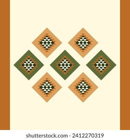 abstrakte geometrische Muster ethnische Stoffrahmen-Design für Stoffdruck, Teppiche, Kleidung, Sarong, Schal, Wrapper, Stickerei, Druck, Vorhang, Teppich, Tapete, Verpackung, Batik, Aztec