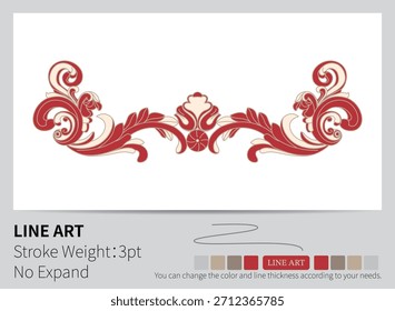 Abstract geometric pattern features a red diamond border and central motif on white.