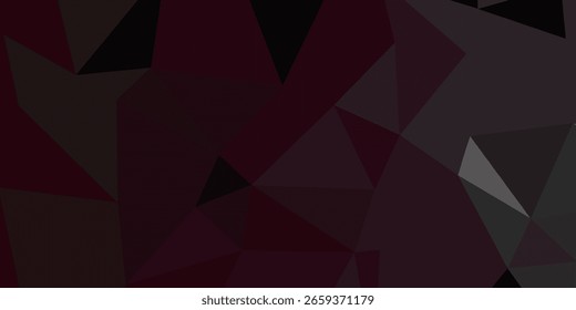 Abstract geometric pattern featuring dark, overlapping polygons in shades of black, gray, and deep red.
