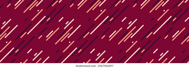 Abstract geometric pattern featuring diagonal lines in muted earth tones on a deep burgundy background.  Ideal for website banners, presentations, or modern textile designs.  Clean, minimalist style.