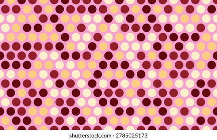 Abstract geometric pattern featuring a mesmerizing array of circles in warm, earthy tones.  The diagonal arrangement creates a dynamic visual rhythm, perfect for backgrounds, textiles, or web design.
