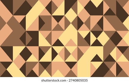 Abstract geometric pattern featuring a mosaic of earthytoned triangles.