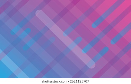 Abstract geometric pattern featuring overlapping diagonal lines in varying shades of blue, purple, and pink