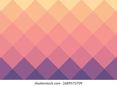 Abstract geometric pattern featuring overlapping diamond shapes in warm sunset tones of yellow, orange, pink, and purple.