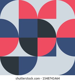 Abstract geometric pattern of figures. In the Scandinavian style. Banner, art design. Template. Vector