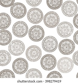Abstract geometric pattern. Floral oriental ethnic background. Arabic ornament. Ornamental motives of the paintings of ancient Indian fabric patterns.