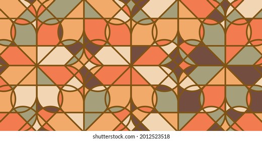  Abstract geometric pattern floral retro background. Pastel color with gold lines for carpet,wallpaper,clothing,wrapping,batik,fabric. Vector illustration.Eps10