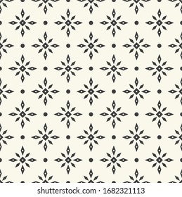 Abstraktes geometrisches Muster mit Blumenzeilenkunst, nahtlose Vektorillustration gut für Hintergrund, Abdeckung, Stoffdruck und andere Verwendungszwecke