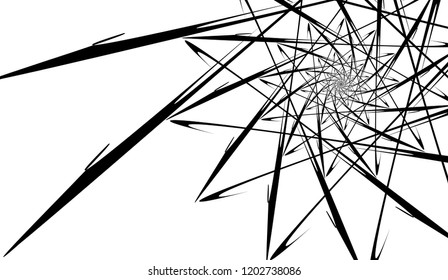 Abstract geometric pattern in the form of a spiral. Modern background in the form of a spider web.