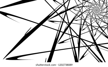 Abstract geometric pattern in the form of a spiral. Modern background in the form of a spider web.