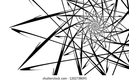 Abstract geometric pattern in the form of a spiral. Modern background in the form of a spider web.