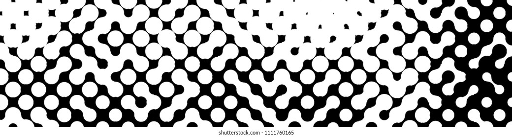 Abstract geometric pattern formed by black and white circles of different size.Vector illustration of a dotted background