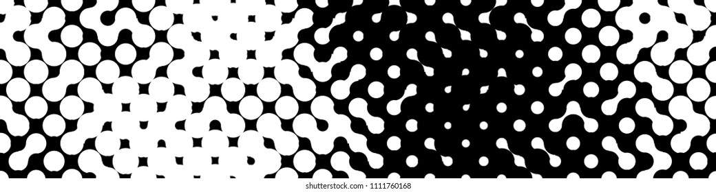 Abstract geometric pattern formed by black and white circles of different size.Vector illustration of a dotted background
