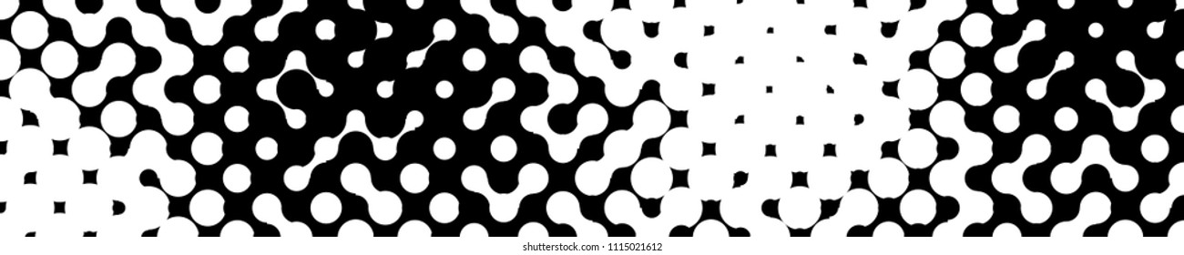 Abstract geometric pattern formed by black and white circles of different size.Vector illustration of a dotted background