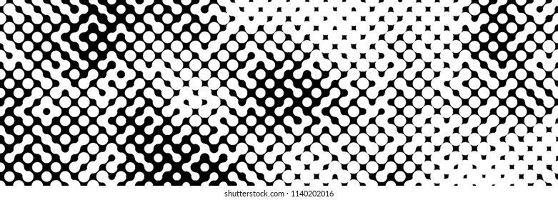 Abstract geometric pattern formed by black and white circles of different size.Vector illustration of a dotted background