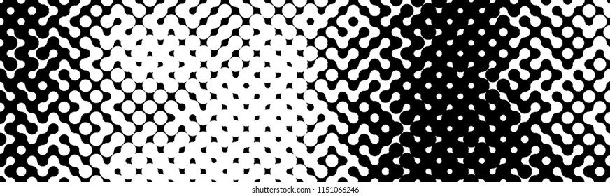 Abstract geometric pattern formed by black and white circles of different size.Vector illustration of a dotted background.