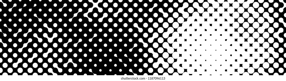 Abstract geometric pattern formed by circles of different size.Vector illustration of a dotted background. Black and white geometrical compositon.