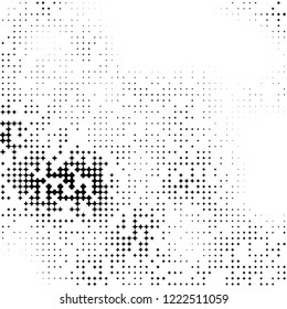 Abstract geometric pattern formed by circles of different size.Vector illustration of a dotted background. Black and white geometrical compositon.