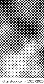 Abstract geometric pattern formed by circles of different size.Vector illustration of a dotted background. Black and white geometrical compositon.