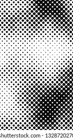 Abstract geometric pattern formed by circles of different size.Vector illustration of a dotted background. Black and white geometrical compositon.