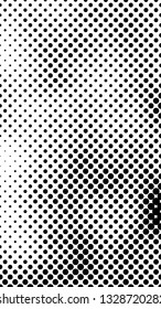 Abstract geometric pattern formed by circles of different size.Vector illustration of a dotted background. Black and white geometrical compositon.