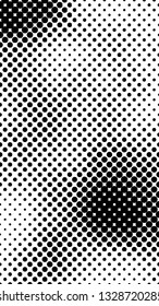 Abstract geometric pattern formed by circles of different size.Vector illustration of a dotted background. Black and white geometrical compositon.