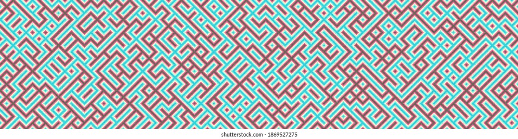 Abstract Geometric Pattern generative computational art illustration