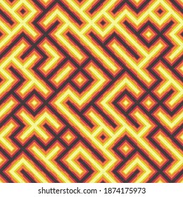 Abstract Geometric Pattern generative computational art illustration