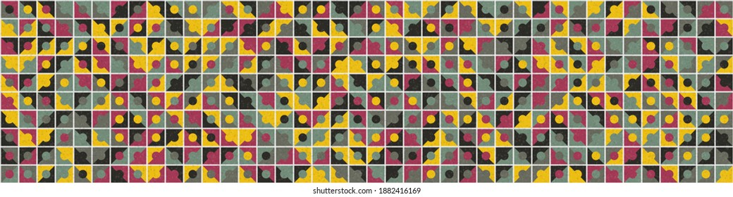 Abstract Geometric Pattern generative computational art illustration