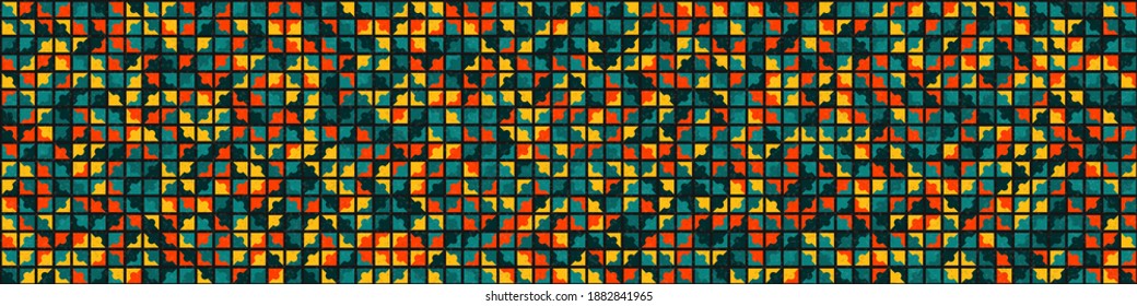 Abstract Geometric Pattern generative computational art illustration