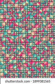 Abstract Geometric Pattern generative computational art illustration