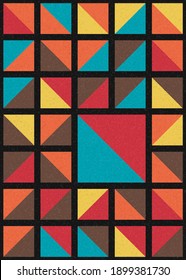 Abstract Geometric Pattern generative computational art illustration