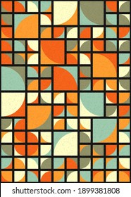 Abstract Geometric Pattern generative computational art illustration