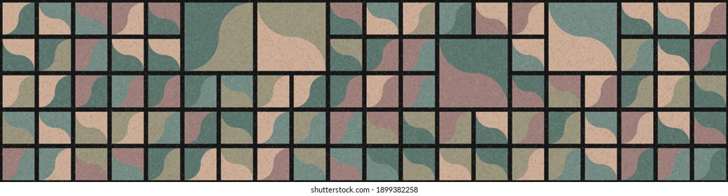 Abstract Geometric Pattern generative computational art illustration