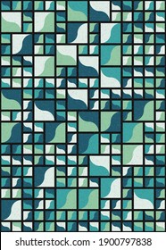 Abstract Geometric Pattern generative computational art illustration