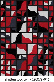 Abstract Geometric Pattern generative computational art illustration