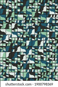 Abstract Geometric Pattern generative computational art illustration