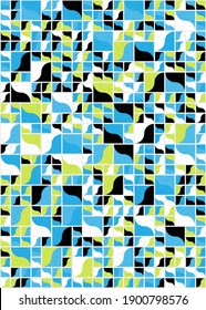 Abstract Geometric Pattern generative computational art illustration