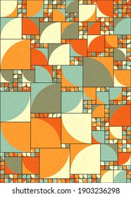 Abstract Geometric Pattern generative computational art illustration