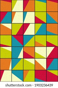 Abstract Geometric Pattern generative computational art illustration