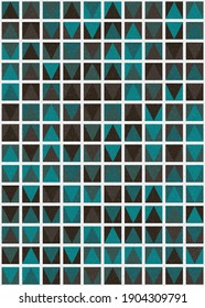 Abstract Geometric Pattern generative computational art illustration